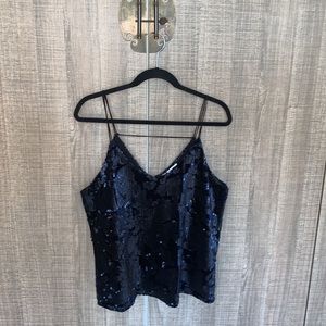 Ro & De Velvet‎ Sequin Party Top